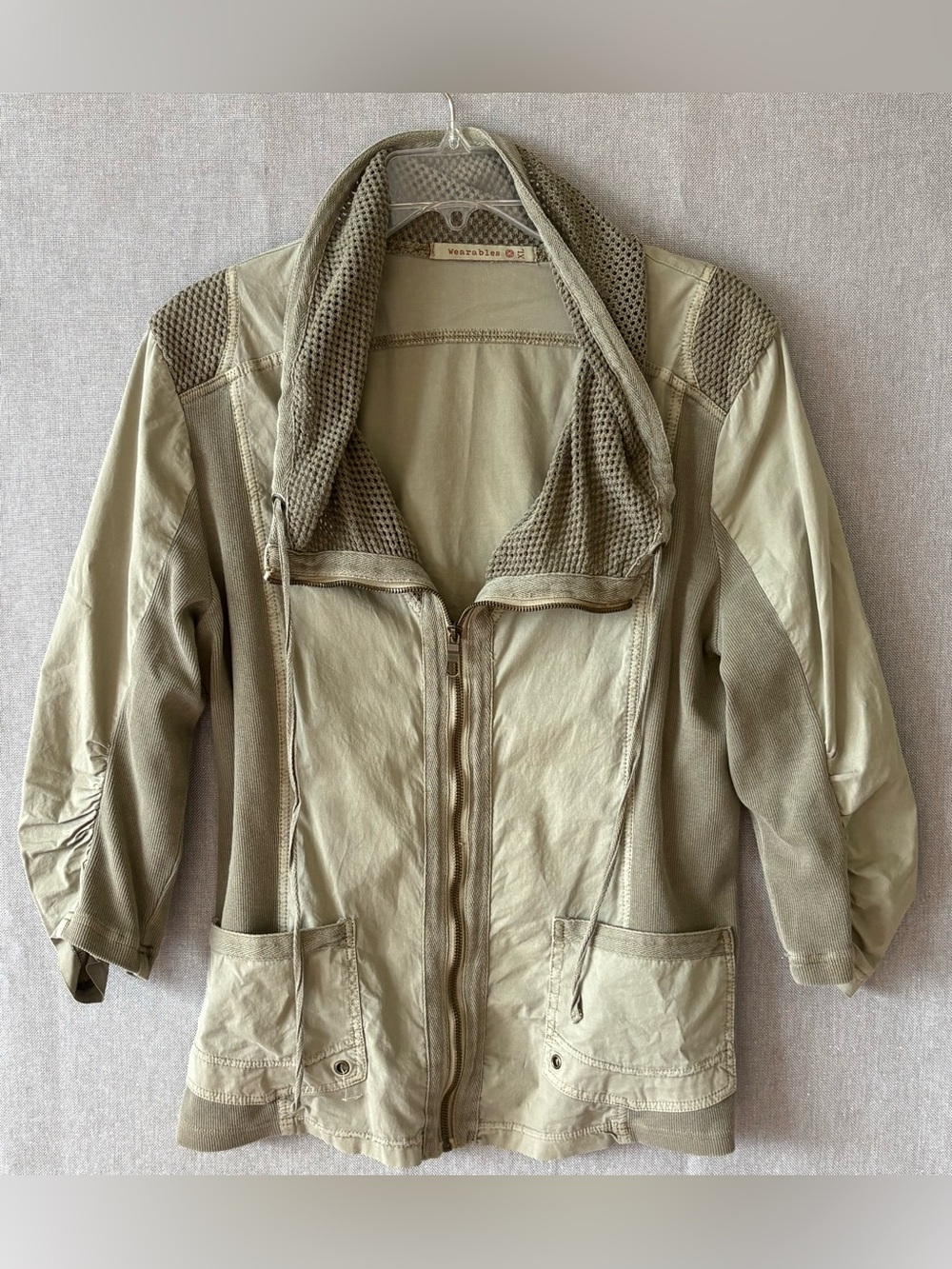 Wearables Olive Green Women's Lightweight Zip Jacket xl
